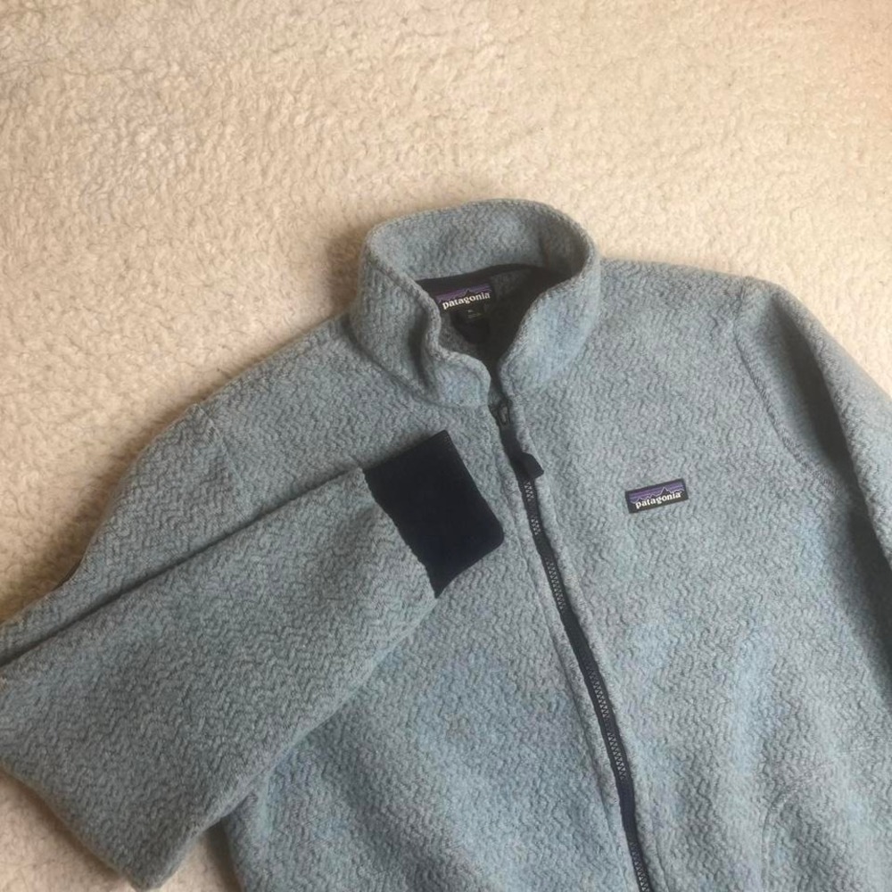 Patagonia women's Woolyester fleece jacket full zip bsbl soft 26945 xl
